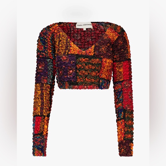 Mara Hoffman NWT Soma long sleeved cropped top size L & 2X available - Picture 2 of 7